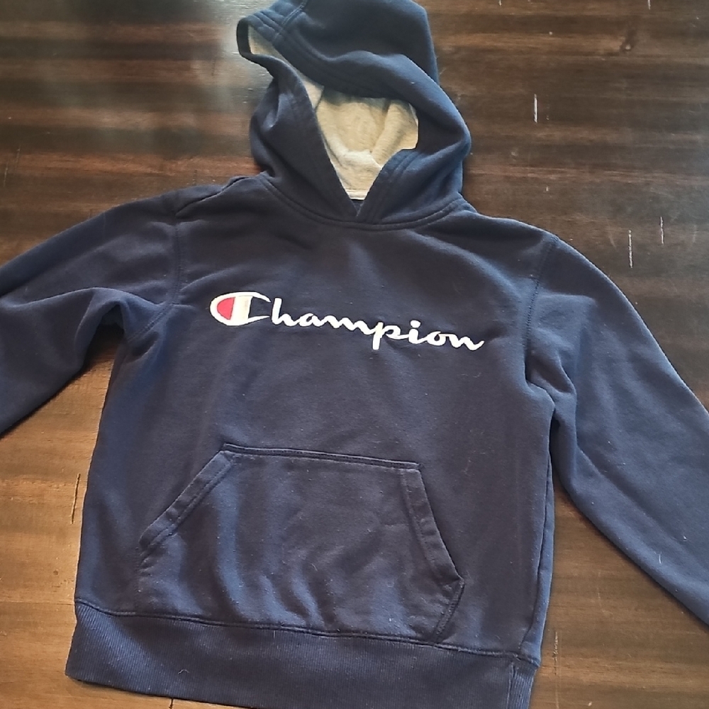 Champion Blue Athletic Hoodie Sweatshirt